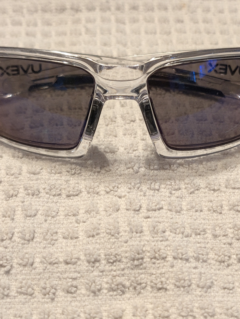 Clear Frame Black Lens Sunglasses - UVEX